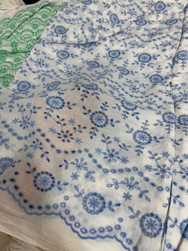 Most Premium Pure Hakuba Chikankari Cotton Fabric