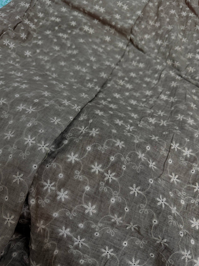 Most Premium Pure Hakuba Chikankari Cotton Fabric (Big WIDTH!!)