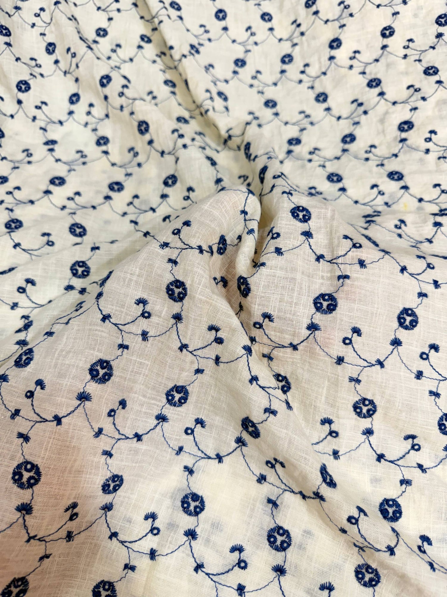 Most Premium Pure Hakuba Chikankari Cotton Fabric (Big WIDTH!!)