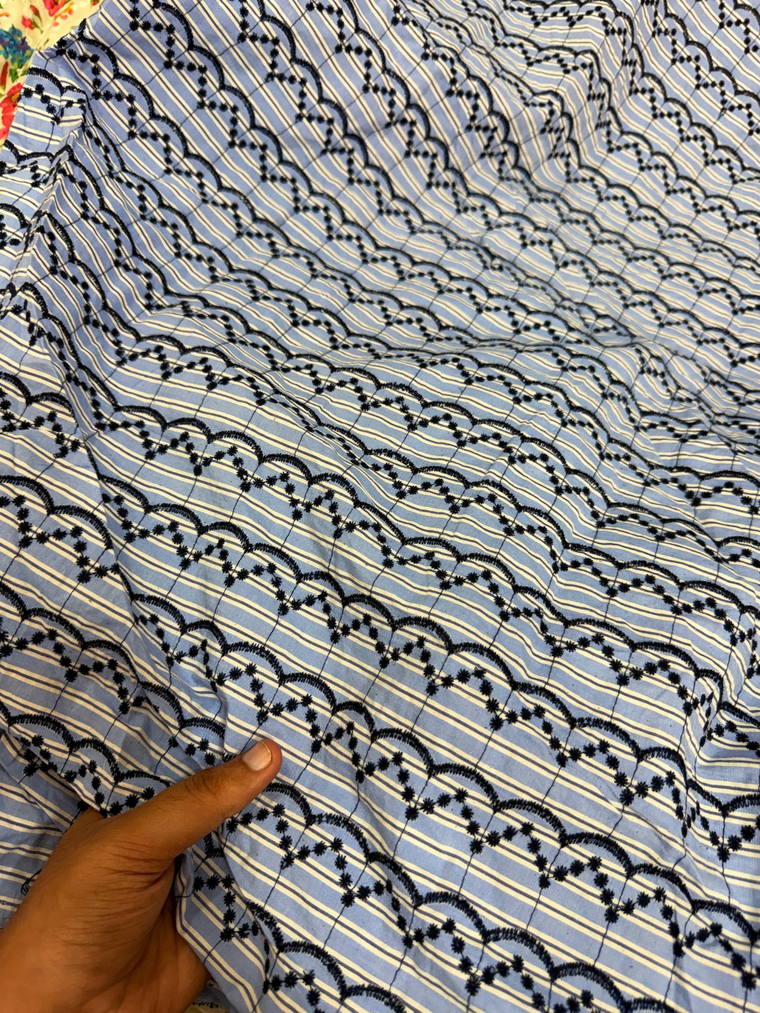 Most Premium Pure Hakuba Chikankari Cotton Fabric (Big WIDTH!!)