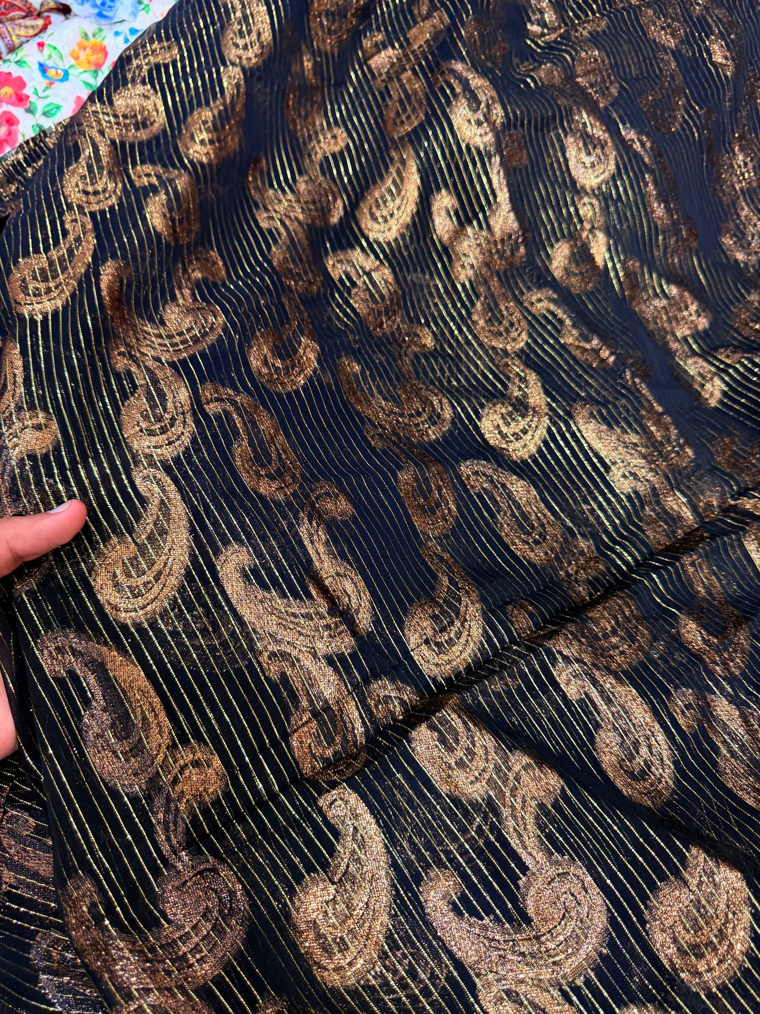 Most Premium Fine Zari Weaving On Pure Georgette FABRIC