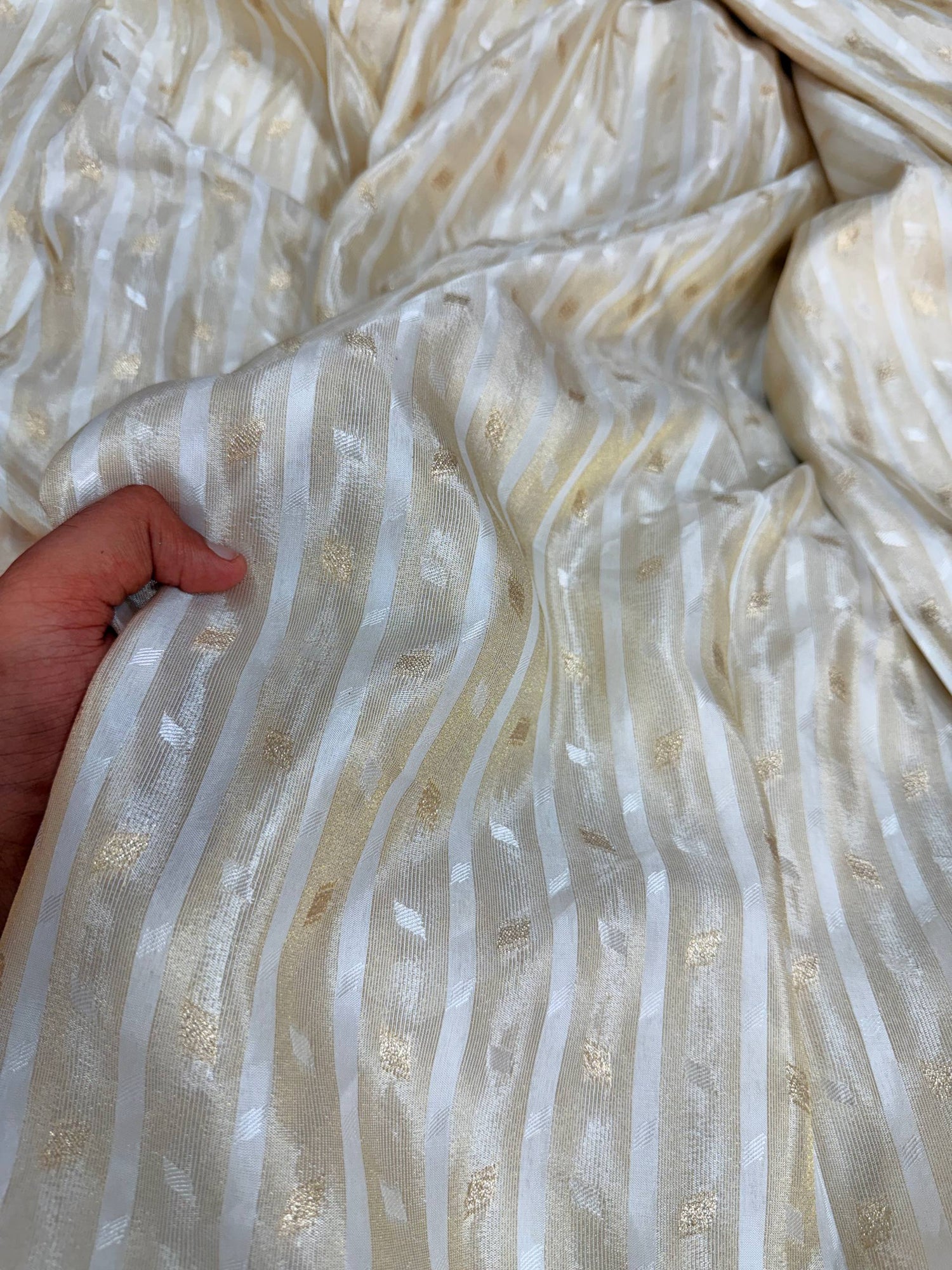 Most Premium Jaquard Weaving On Pure Cosmos Silk FABRIC