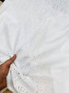 Most Premium Pure Hakuba Chikankari Embroidery On Pure Cotton FABRIC (Dyeable Also) (Big WIDTH!!)