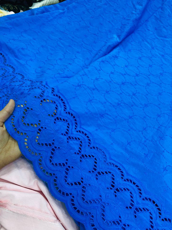 Most Premium Pure Hakuba Chikankari Embroidery On Pure Cotton FABRIC (Big WIDTH!!)