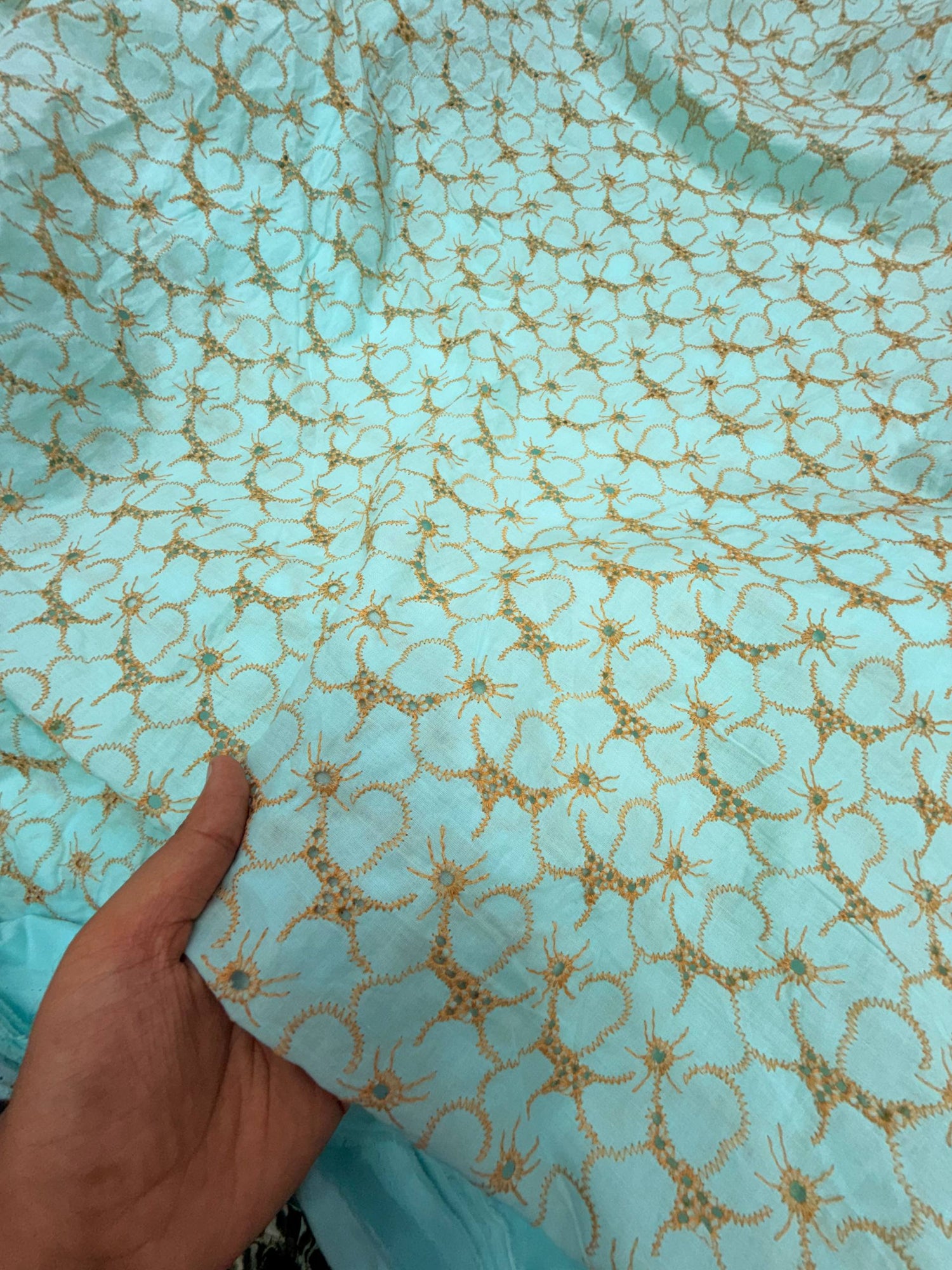Most Premium Pure Hakuba Chikankari Cotton Fabric (Big WIDTH!!)
