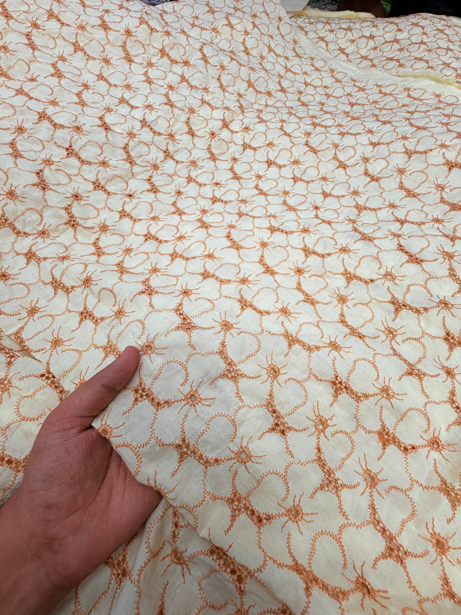 Most Premium Pure Hakuba Chikankari Cotton Fabric (Big WIDTH!!)