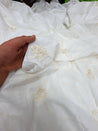 Premium Fine 3D Flower With Chikankari On Pure Cotton FABRIC (Big WIDTH!!) DYEABLE ALSO