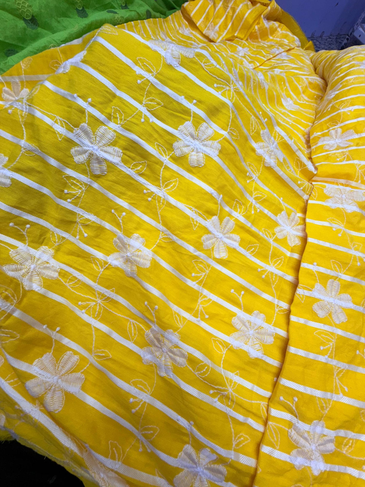Most Premium Pure Hakuba Chikankari Cotton Fabric (Big WIDTH!!)