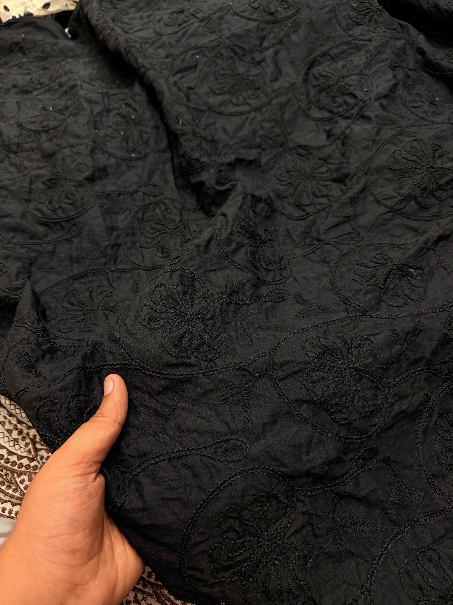 (SALE PRICES) Most Premium Pure Cotton Lakhnawi Chikankari HAKUBA FABRIC (Big WIDTH!!)