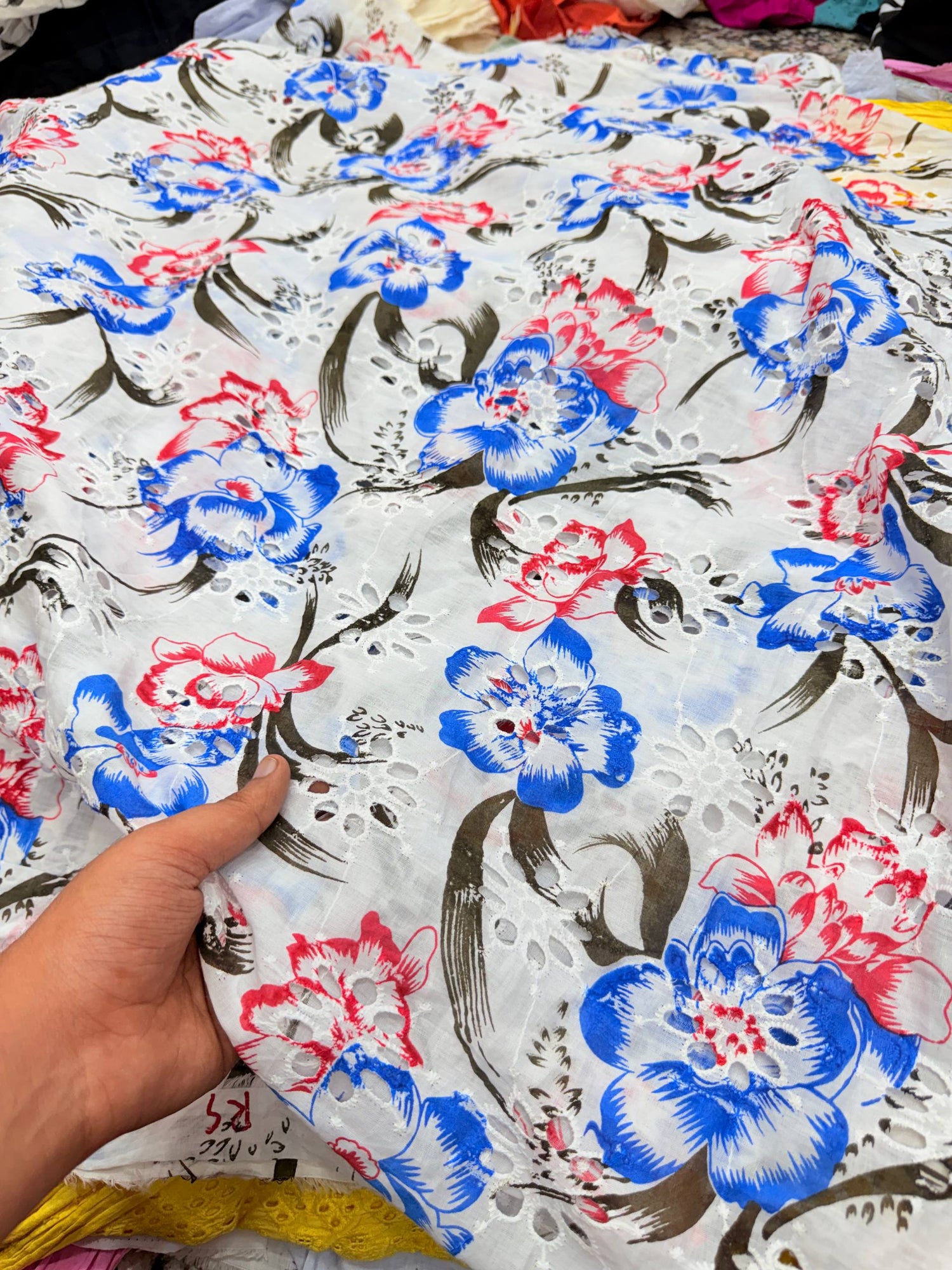 (SALE PRICES) Most Premium Pure Cotton Lakhnawi Chikankari HAKUBA FABRIC (Big WIDTH!!)