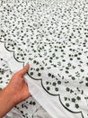 (SALE PRICES) Most Premium Pure Cotton Lakhnawi Chikankari HAKUBA FABRIC (Big WIDTH!!)