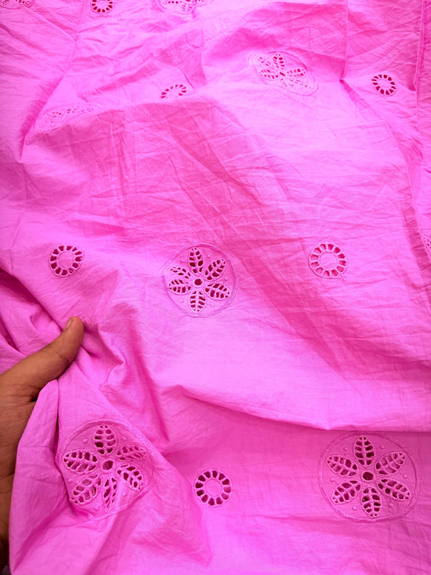 (SALE PRICES) Most Premium Pure Cotton Lakhnawi Chikankari HAKUBA FABRIC (Big WIDTH!!)