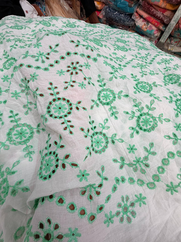 Most Premium Pure Hakuba Chikankari Cotton Fabric