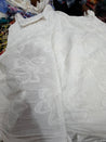 Premium Fine 3D Dori Work With Chikan On Pure  Cotton FABRIC (Dyeable Also)