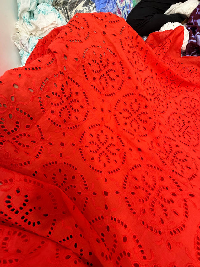 Most Premium Pure Hakuba Chikankari Cotton Fabric (Big WIDTH!!)