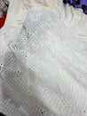 Most Premium Pure Hakuba Chikankari Cotton Fabric (Big WIDTH!!) (Dyeable Also)