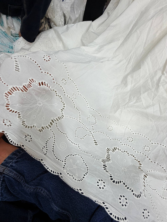 Most Premium Pure Hakuba Chikankari Cotton Fabric (Big WIDTH!!)