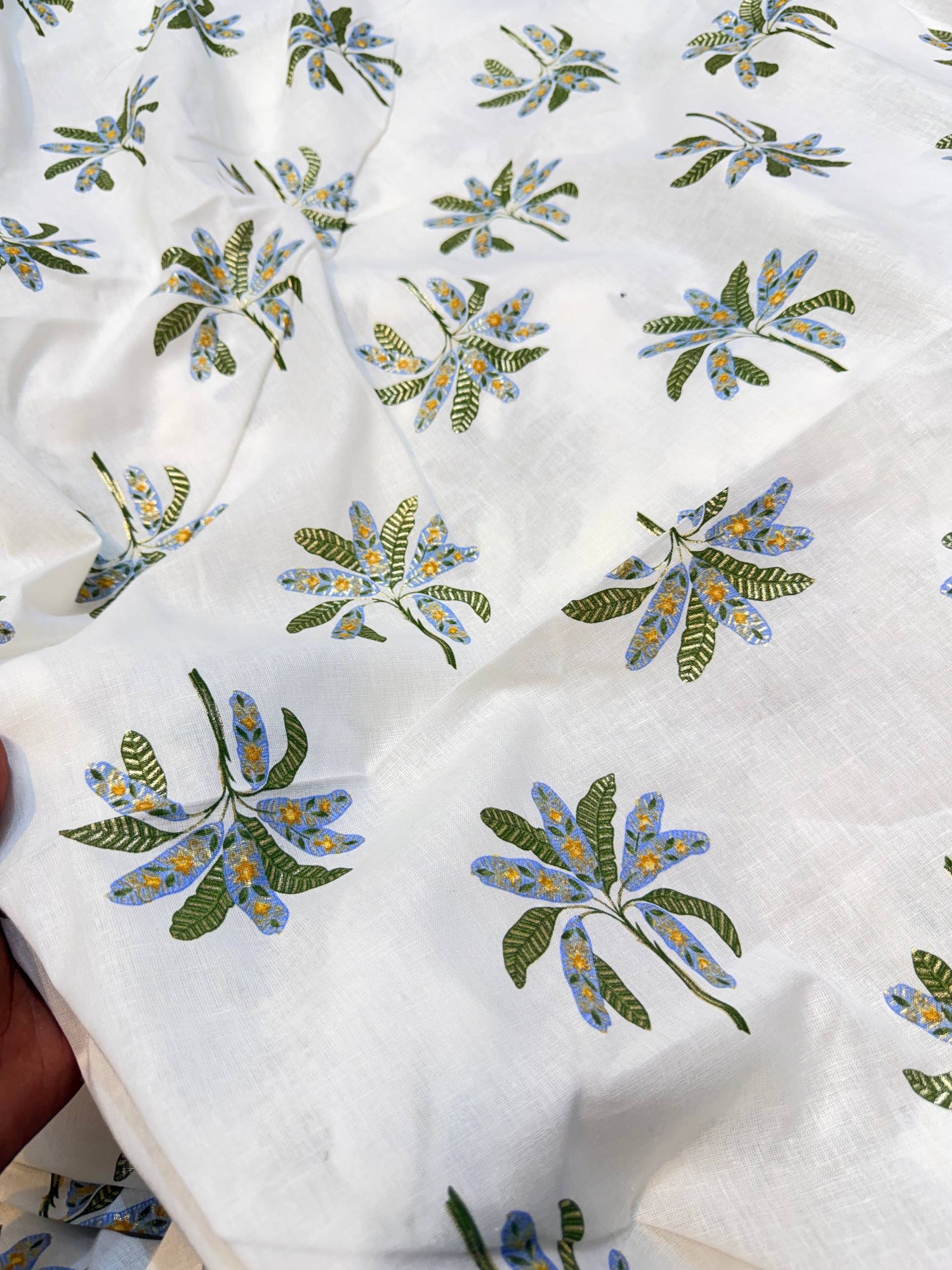 Most Premium BRANDED Pure LINEN Cotton PRINTED FABRIC (Big WIDTH!!)