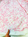 Most Premium Pure Cotton Texture FABRIC With Kashmiri Embroidery (Big WIDTH!!)