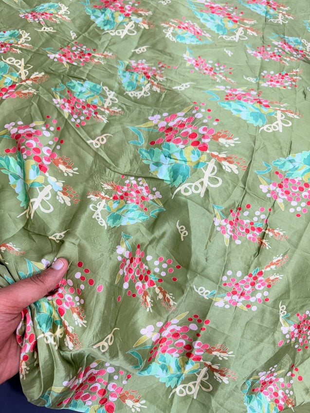 Branded Premium Satin Viscose PRINTED FABRIC (Big WIDTH!!)