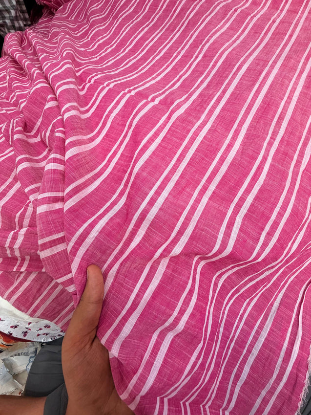 Most Premium Pure Linen Cotton Printed Fabric (Big WIDTH!!)