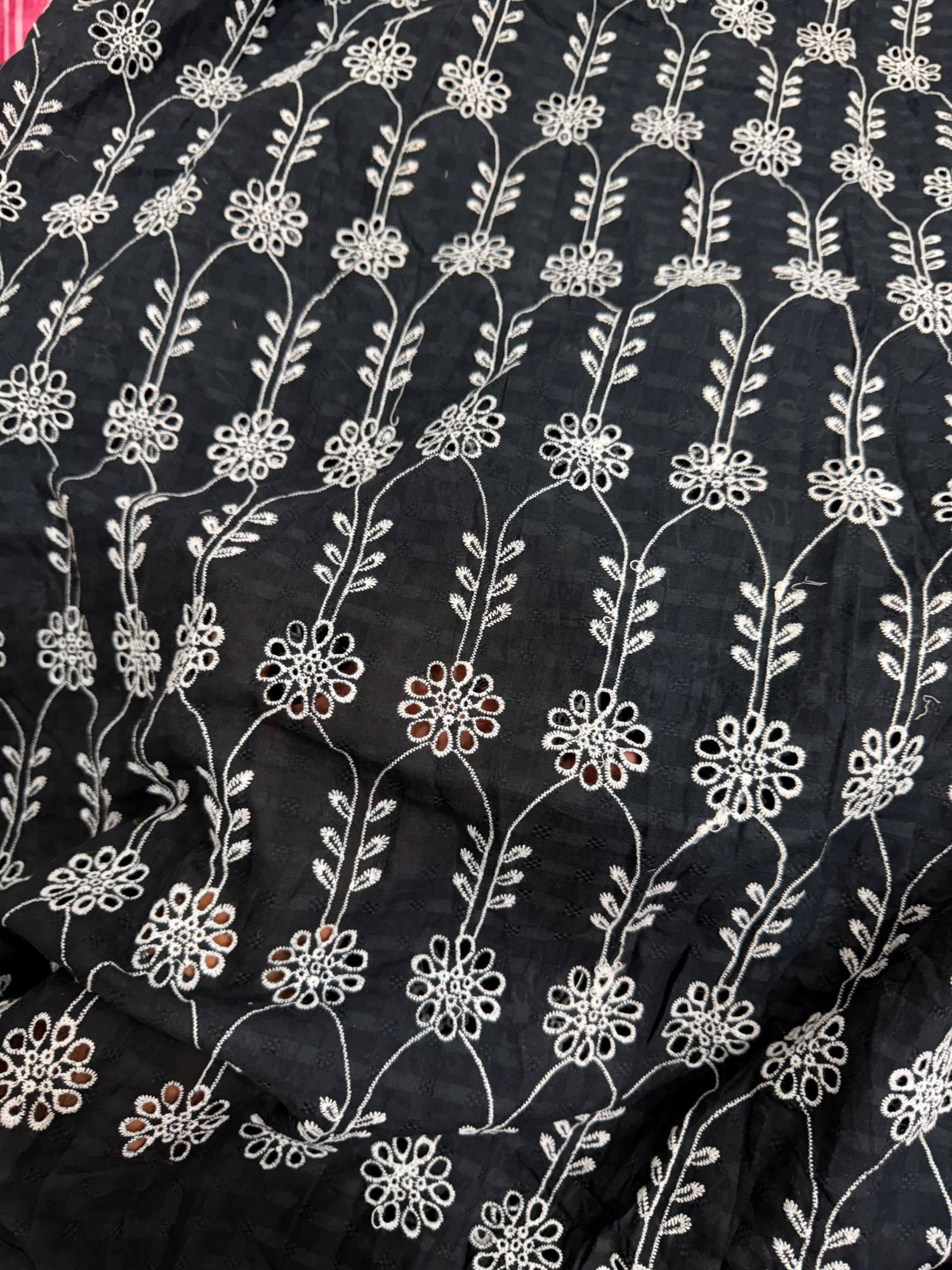 Most Premium Pure Hakuba Chikankari Cotton Fabric (Big WIDTH!!)