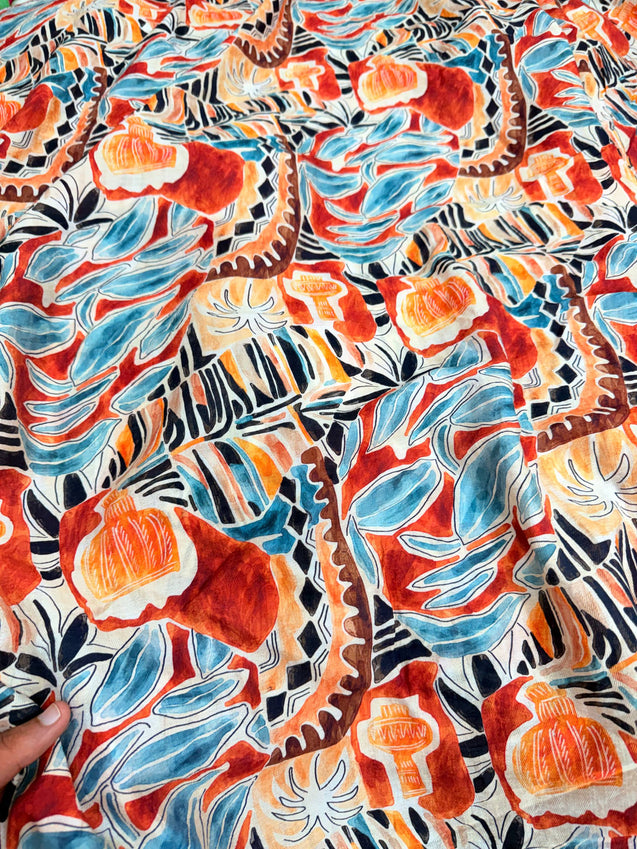 Most Premium BRANDED Pure Muslin Cotton PRINTED FABRIC (Big WIDTH!!)