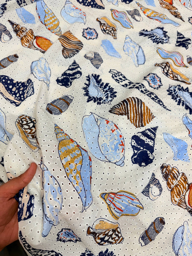 Most Premium Pure Hakuba Chikankari PRINTED Cotton Fabric (Big WIDTH!!)