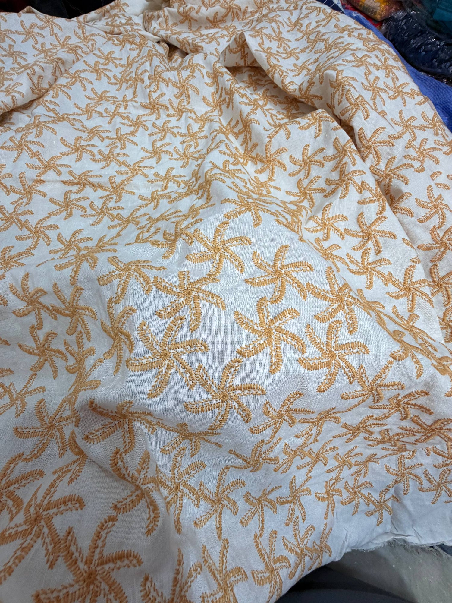 Most Premium Pure Hakuba Chikankari Cotton Fabric (Big WIDTH!!)