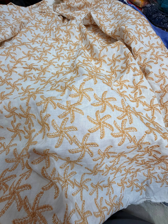 Most Premium Pure Hakuba Chikankari Cotton Fabric (Big WIDTH!!)