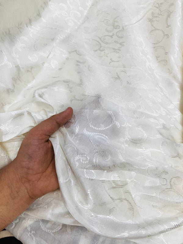 Most Premium Pure Jaquard Silk FABRIC (DYEABLE ALSO)