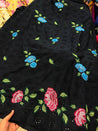 Most Premium Pure Fine Thread Embroidery On Hakuba Chikanakri Cotton FABRIC (Big WIDTH!!)