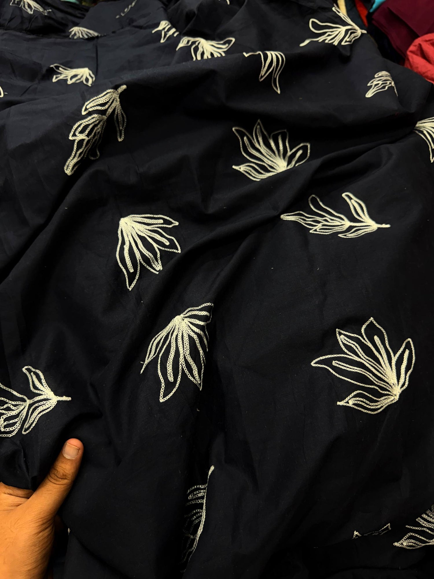 Most Premium Pure Cotton FABRIC With Kashmiri Embroidery (Big WIDTH!!)