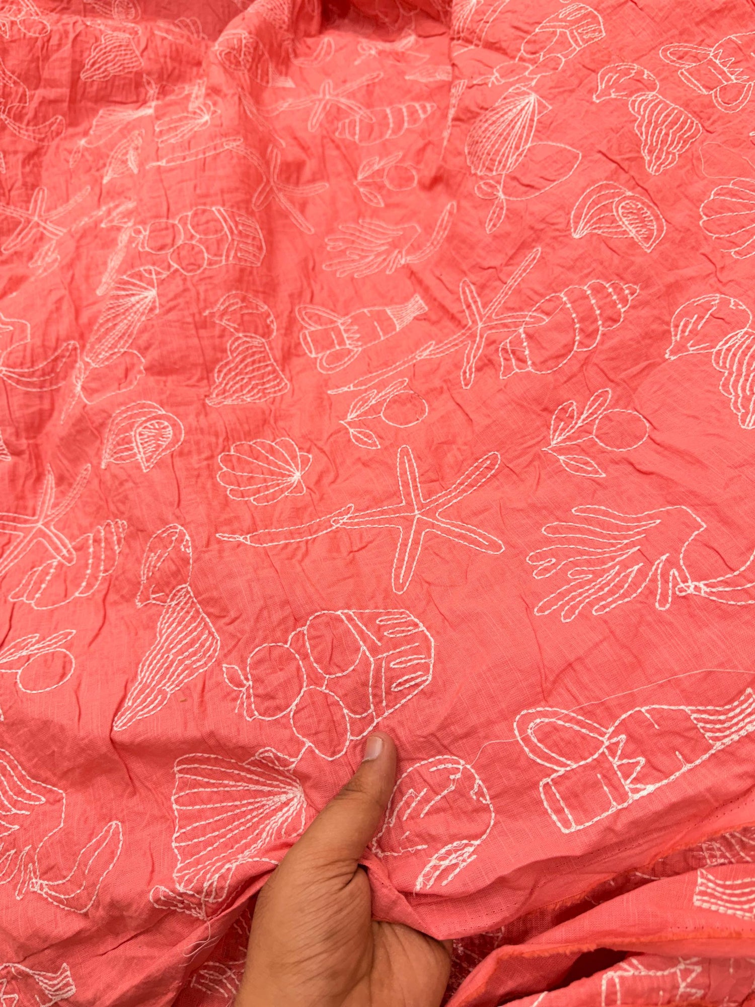 Premium Pure Cotton Hakuba Chikankari FABRIC (Big WIDTH!!)