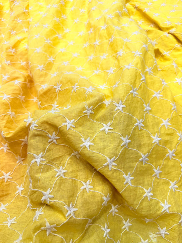 Premium Pure Cotton Hakuba Chikankari FABRIC (Big WIDTH!!)