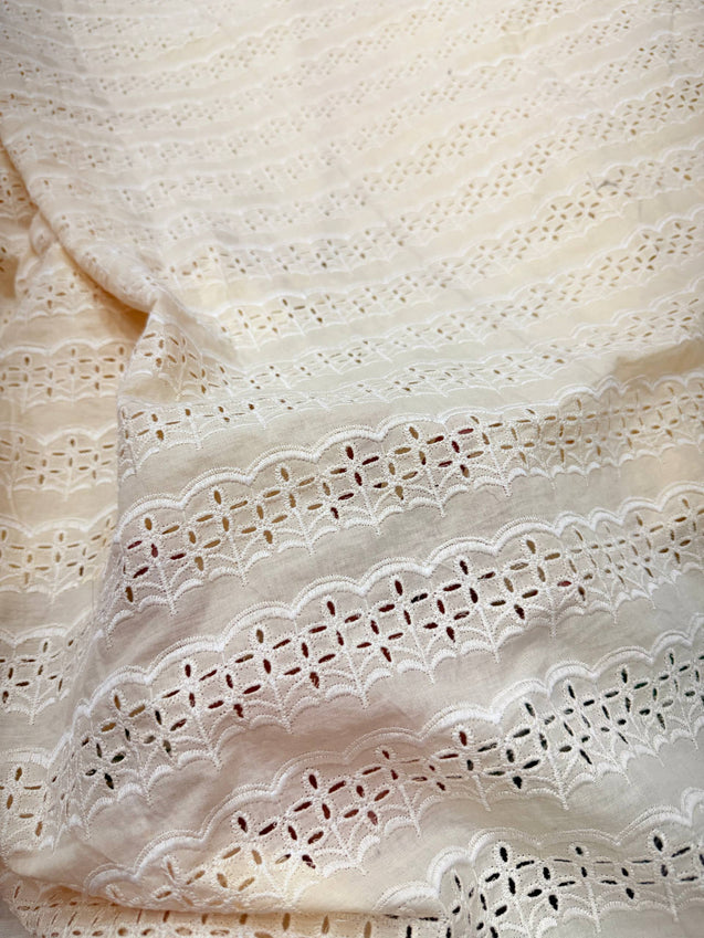 Premium Pure Cotton Hakuba Chikankari FABRIC (Big WIDTH!!)