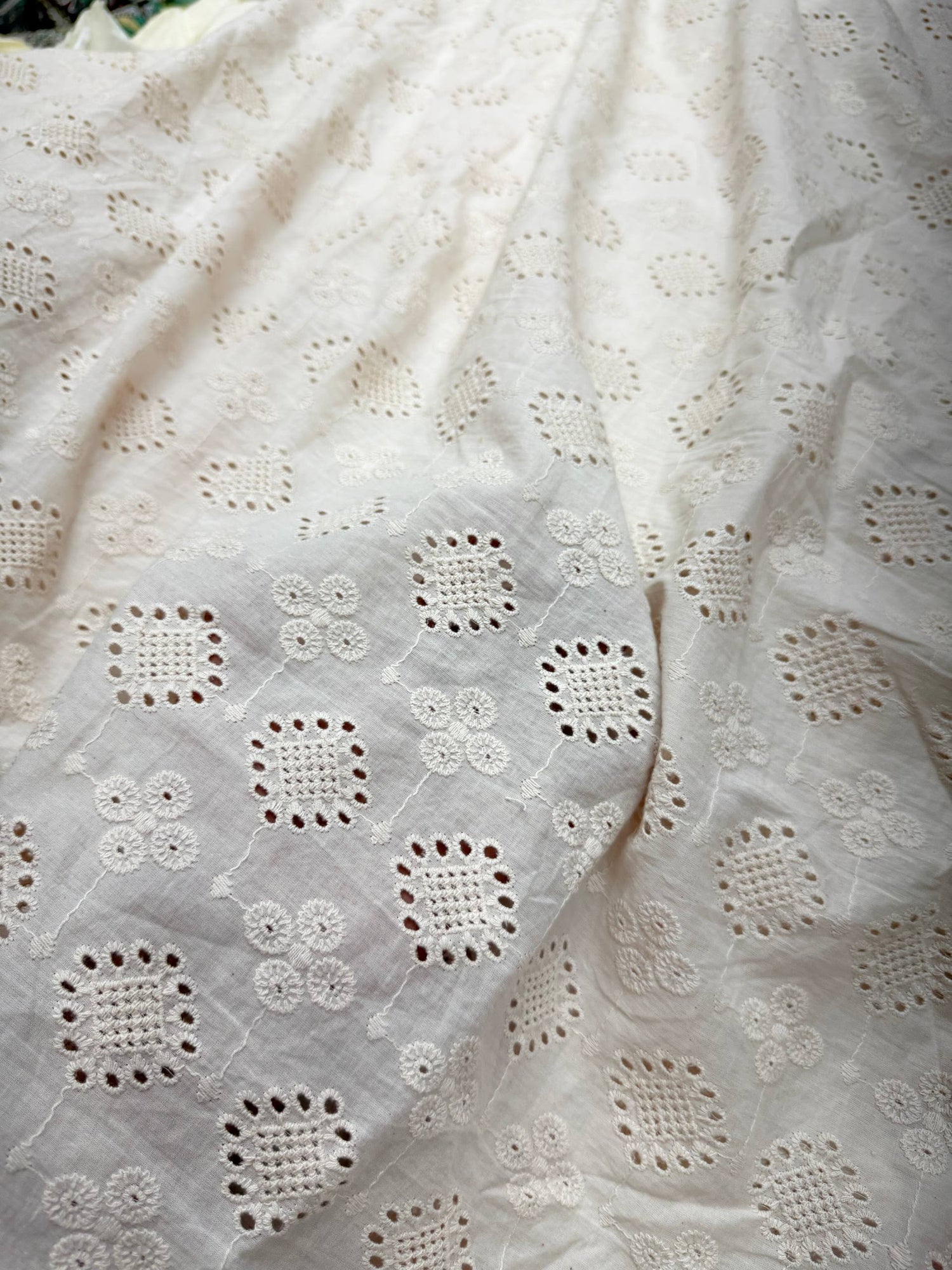Premium Pure Cotton Hakuba Chikankari FABRIC (Big WIDTH!!)