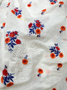 Premium Pure Cotton Hakuba Chikankari FABRIC (Big WIDTH!!)