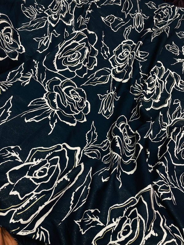 Most Premium Pure Cotton Shimmer Printed FABRIC (Big WIDTH!!)