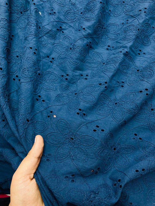 Most Premium Pure Cotton FABRIC With Fine 3D Dori Embroidery (Big WIDTH!!)