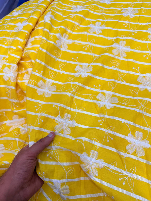 Most Premium Pure Hakuba Chikankari Cotton Fabric (Big WIDTH!!)