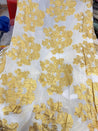 Most Premium Fine Zari Weaving On Pure Georgette FABRIC (Big WIDTH!!) (Dyeable Also)