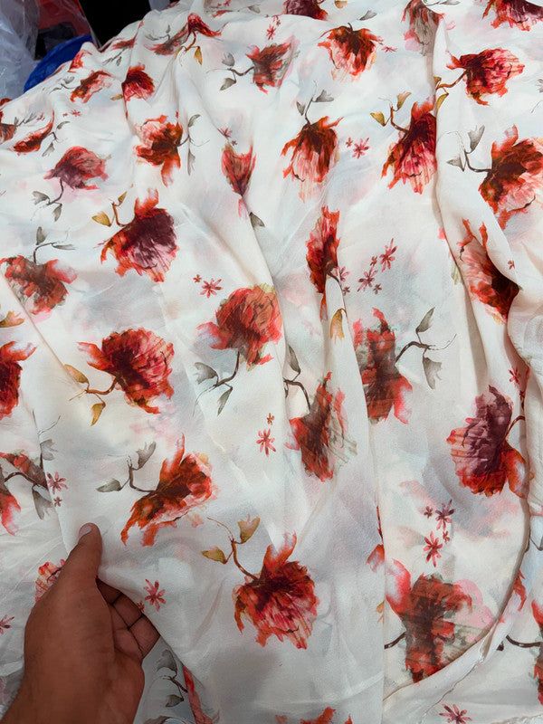 Most Premium Pure Viscose Georgette PRINTED Fabric (Big WIDTH!!)
