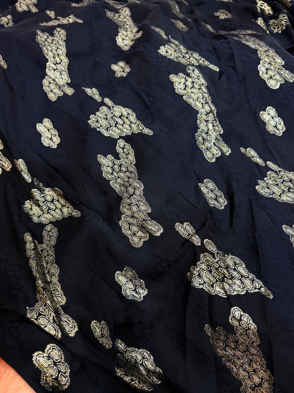 Most Premium Fine Zari Weaving On Pure Modal FABRIC (Big WIDTH!!)