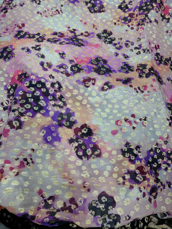 Most Premium Fine Zari Weaving On Pure Georgette FABRIC (Big WIDTH!!)