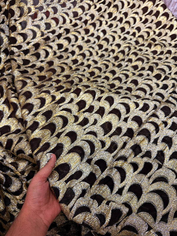 Most Premium Fine Zari Weaving On Pure Georgette FABRIC (Big WIDTH!!)
