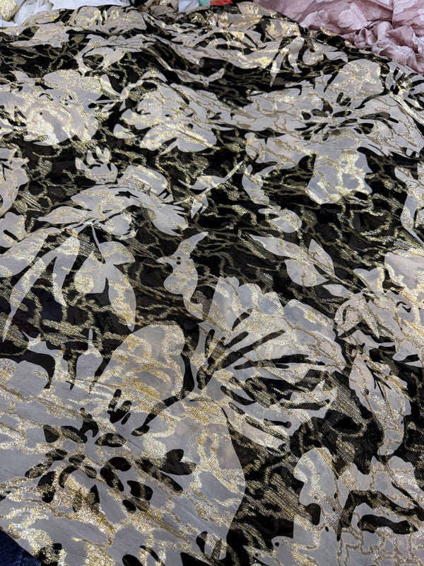 Most Premium Fine Zari Weaving On Pure Georgette FABRIC (Big WIDTH!!)
