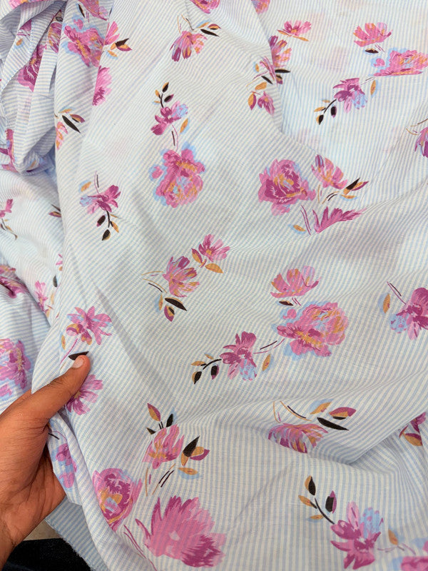 Most Premium Pure Mul Cotton Printed Fabric (Big WIDTH!!)
