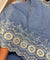Most Premium Pure Denim Chikankari Cotton Fabric (Big WIDTH!!)