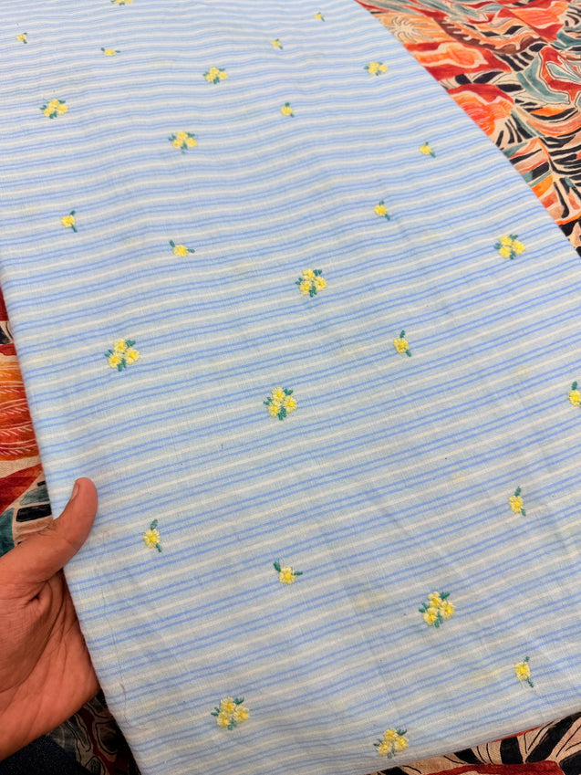 Most Premium Pure Hakuba Chikankari Cotton Fabric (Big WIDTH!!)